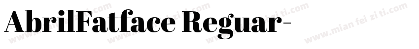 AbrilFatface Reguar字体转换